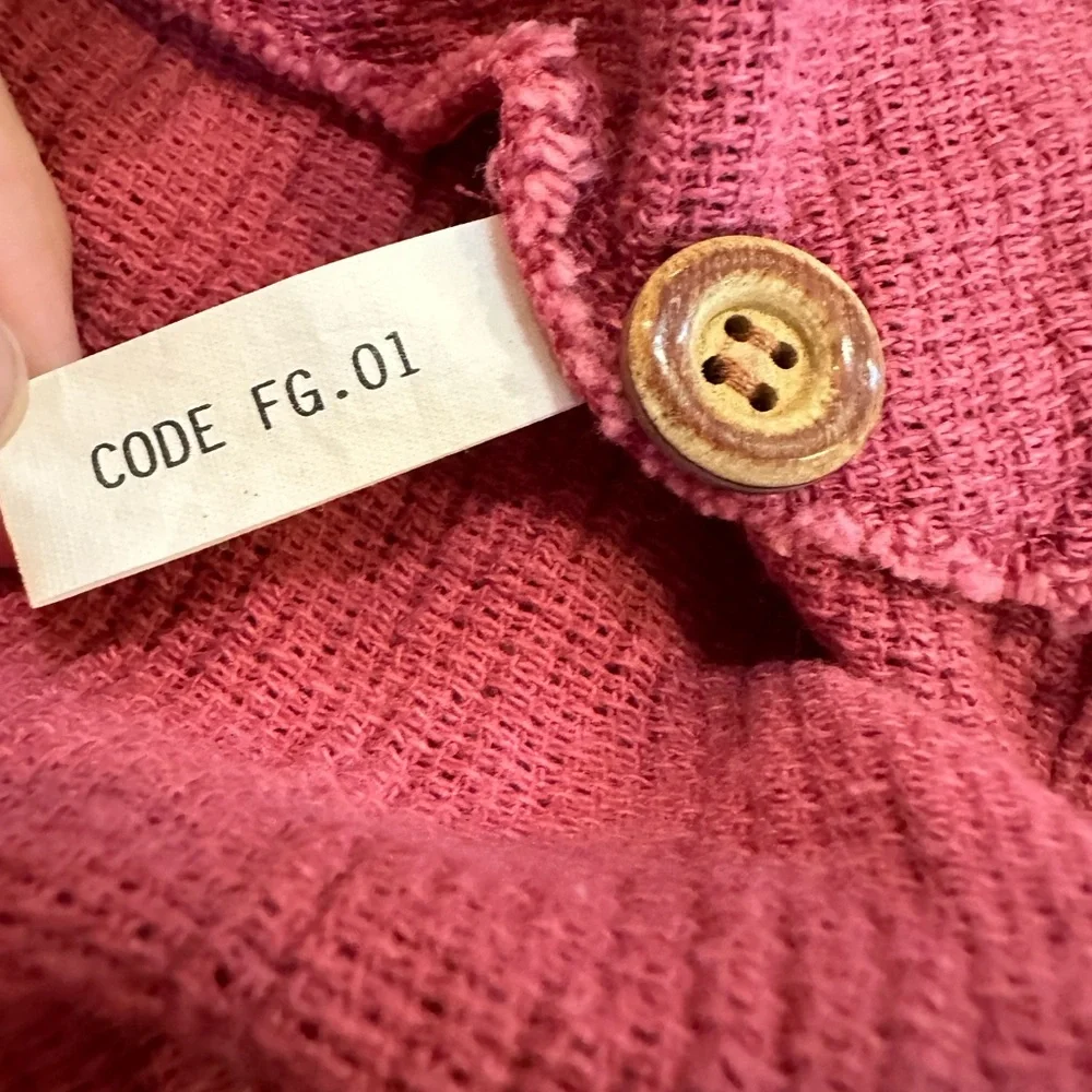 LL Bean‎ Pink Button Up Dress Belted